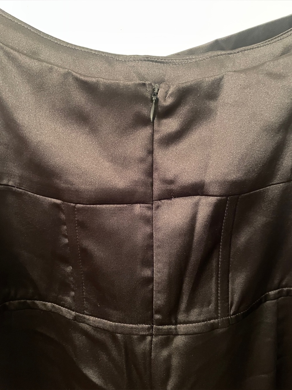 🆕NWT ZARA Black Corset Satin Formal Dress with Slit and Spaghetti Straps size XL - Picture 14 of 15
